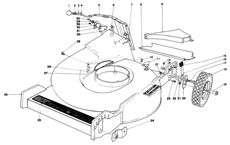 Housing Assembly Diagram and Parts List for 16711 7000001 - 7999999 Toro Lawn Mower