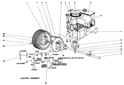 Engine And Differential Assembly Diagram and Parts List for 56033 4000001 - 4999999 Toro Lawn Tractor