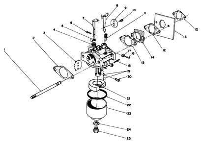 Carburetor Assembly (Model No. 47ph7) Diagram and Parts List for 22035C 8000001 - 8999999 Toro Lawn Mower