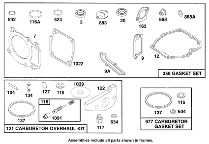 Engine Gts 150 Diagram and Parts List for 22145 69000001 - 69999999 Toro Lawn Mower