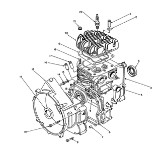 Engine Assembly Diagram and Parts List for 62040 8000001 - 8999999 Toro Generator