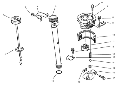 Lubrication Equipment Diagram and Parts List for 30167 695001 - 699999 Toro Lawn Tractor Accessories