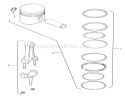 Piston & Rings Diagram and Parts List for 21-08K804 1988 Toro Lawn Tractor
