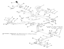 Clutch, Brake And Speed Control Linkage Diagram and Parts List for 21-12K806 1989 Toro Lawn Tractor
