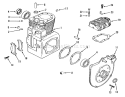 Kohler Crankcase & Cylinder Head Diagram and Parts List for 21-12K806 1989 Toro Lawn Tractor