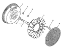 Kohler Flywheel Diagram and Parts List for 21-12K806 1989 Toro Lawn Tractor