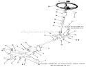 Front Axle And Steering Diagram and Parts List for 31-17KE01 1985 Toro Lawn Tractor