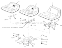 Seat Diagram and Parts List for 31-17KE01 1985 Toro Lawn Tractor