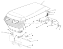 Sheet Metal And Covers Diagram and Parts List for 31-17KE01 1985 Toro Lawn Tractor