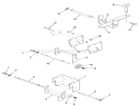 Hitches Diagram and Parts List for 21-12KE01 1986 Toro Lawn Tractor