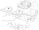 Seat Diagram and Parts List for 21-12KE01 1986 Toro Lawn Tractor