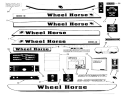 Decals Diagram and Parts List for 21-12KE01 1986 Toro Lawn Tractor