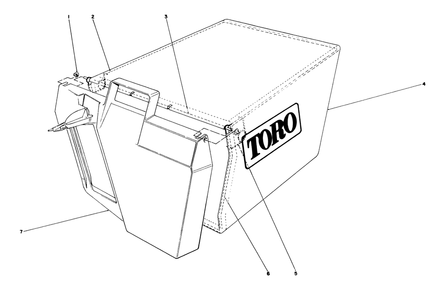 Grass Bag Assembly No. 11-0159 Diagram and Parts List for 20213 2000001 - 2999999 Toro Lawn Mower
