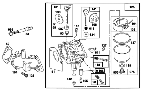 Engine Briggs & Stratton Model 28b707-0126-01 Diagram and Parts List for 70080 6900001 - 6999999 Toro Lawn Tractor