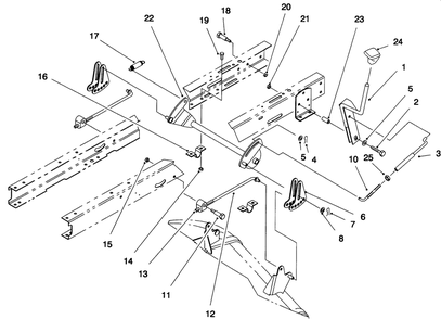 Height Of Cut Assembly Diagram and Parts List for 71192 5900001 - 5999999 Toro Lawn Tractor