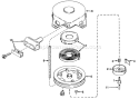 Rewind Starter Diagram and Parts List for 31301 0000001-0999999 - 1970 Toro Snow Blower