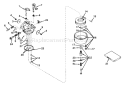 Carburetor Diagram and Parts List for 31302 3000001-3999999 - 1973 Toro Snow Blower