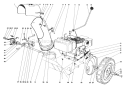 Engine And Drive Assembly Diagram and Parts List for 31302 3000001-3999999 - 1973 Toro Snow Blower