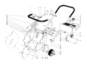 Upper Main Frame Diagram and Parts List for 31405 6000001-6999999 - 1976 Toro Snow Blower