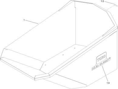 Steel Tub Assembly Diagram and Parts List for 68101 321000001 - 321999999 Toro Lawn Tractor Accessories