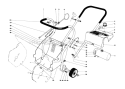 Upper Main Frame Diagram and Parts List for 31412 4000001-4999999 - 1974 Toro Snow Blower