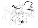 Upper Main Frame Diagram and Parts List for 31412 5000001-5999999 - 1975 Toro Snow Blower