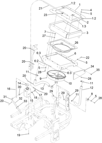 Cooling System Assembly Diagram and Parts List for 74265TE 402000000-403227064 Toro Lawn Mower