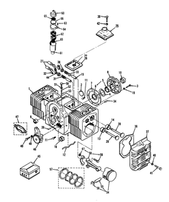 Engine Cylinder Block Diagram and Parts List for 73520 39000001 - 39999999 Toro Lawn Tractor