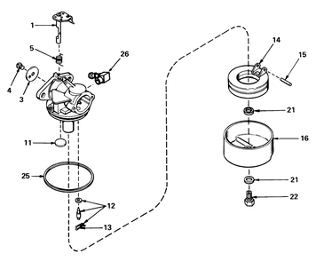 Carburetor No. 631831 Diagram and Parts List for 20550 5000001 - 5999999 Toro Lawn Mower