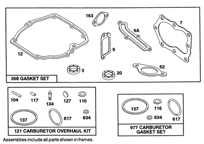 Engine Briggs & Stratton Model 122702-3171-01 Diagram and Parts List for 16404 1000001 - 1999999 Toro Lawn Mower