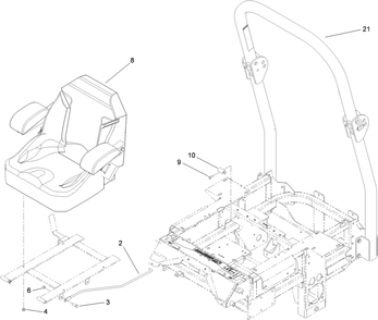 Part Location Diagram of 116-0035 Toro SEAT-STANDARD