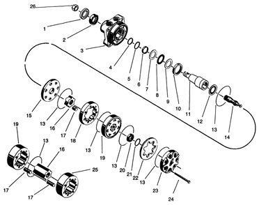Traction Drive Motor (Torqumotor) Diagram and Parts List for 30190 10000001 - 19999999 Toro Lawn Tractor Accessories
