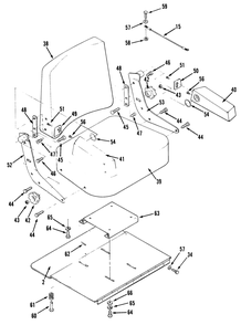 Seat Diagram and Parts List for R1-24OE02 1000001 - 1999999 Toro Lawn Tractor