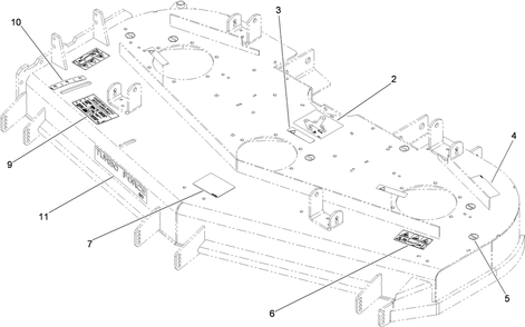 Deck Decal Assembly Diagram and Parts List for 74265TE (310000001-310999999)(2010) Toro Lawn Mower