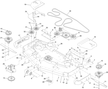 Part Location Diagram of 126-6819 Toro Deck Decal Assembly