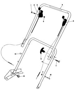 Handle Assembly-Model 16870 Diagram and Parts List for 16870 0000001 - 0999999 Toro Lawn Mower
