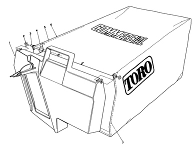 Grass Bag Assembly No. 11-5609 Diagram and Parts List for 22040 3900001 - 3999999 Toro Lawn Mower