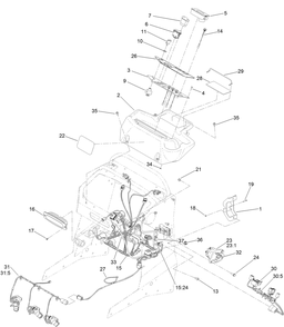 Control Panel And Harness Assembly Diagram and Parts List for 18850TE 400000000 - 414299999 Toro Lawn Mower