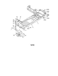 Frame Assembly Diagram and Parts List for 74370 280000001-290999999 Toro Lawn Mower