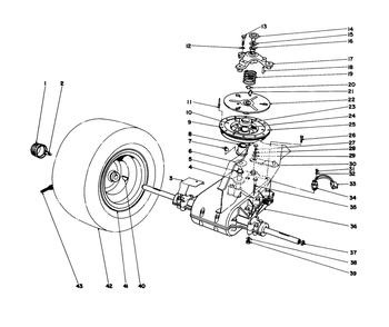 Transaxle & Clutch Assembly Diagram and Parts List for 57357 4000001 - 4999999 Toro Lawn Tractor
