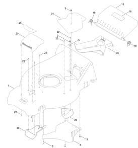 Housing Assembly Diagram and Parts List for 21563 411000000 - 412146708 Toro Lawn Mower