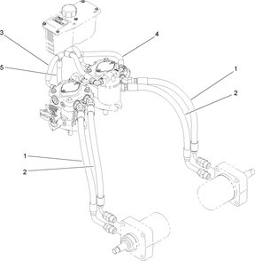Hydraulic Hose Assembly Diagram and Parts List for 38494 (290000001-290999999)(2009) Toro Lawn Mower