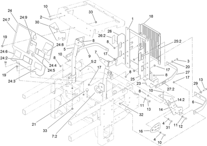 Engine Housing Assembly Diagram and Parts List for 74264TE (314000001-314999999)(2014) Toro Lawn Mower