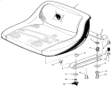 Seat And Suspension Diagram and Parts List for 32-11B301 1987 Toro Lawn Tractor