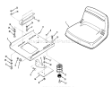 Seat Assembly Diagram and Parts List for 32-12B5A3 1000001-1999999 - 1991 Toro Lawn Tractor