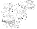 Engine, Fuel & Exhaust Systems Diagram and Parts List for 32-10BE01 1990 Toro Lawn Tractor