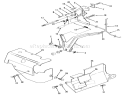 Covers & Governor Linkage Diagram and Parts List for 32-12O501 1990 Toro Lawn Tractor