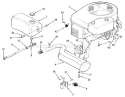 Engine, Fuel And Exhaust Systems Diagram and Parts List for 32-12O5A1 1000001-1999999 - 1991 Toro Lawn Tractor