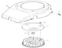 12hp Engine Flywheel And Cover Assembly Diagram and Parts List for 32-12O5A1 1000001-1999999 - 1991 Toro Lawn Tractor