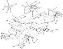 Frame, Sheet Metal & Covers Diagram and Parts List for 32-16BE01 1990 Toro Lawn Tractor